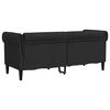 vidaXL Chesterfield-Sofa 2-Sitzer Schwarz Stoff