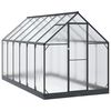 vidaXL Garten Gew&auml;chshaus mit T&uuml;r Anthrazit 183,5 x 363,5 x 207 cm