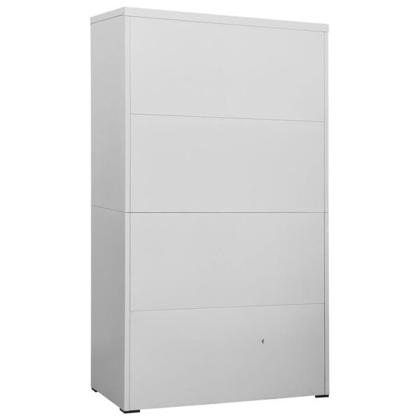 vidaXL Aktenschrank Hellgrau 90x46x164 cm Stahl