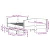 vidaXL Massivholzbett ohne Matratze Wei&szlig; 140x190 cm Kiefernholz