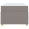 vidaXL Bettrahmen mit Matratze Taupe 100 x 200 cm Stoff