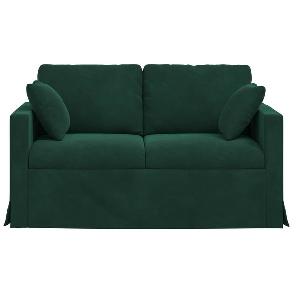vidaXL Sofa Dunkelgr&uuml;n Gesamtabmessungen: 138 x 78 x 80 cm (B x T x H)