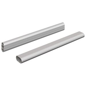 vidaXL Kleiderstange 2 stk. Silber 264 x 15 x 29 mm Aluminiumlegierung
