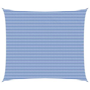 vidaXL Sonnensegel 6 x 7 m HDPE Rechteckig Blau und Wei&szlig;