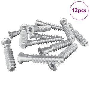 vidaXL Kopfschraube 12 pcs Silber M7 x 40 mm Stahl