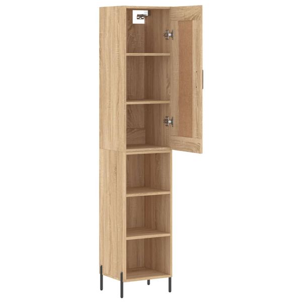 vidaXL Highboard Sonoma-Eiche 34,5x34x180 cm Holzwerkstoff