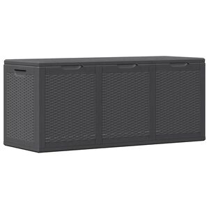 vidaXL Garten-Aufbewahrungsbox 270 L Schwarz PP Rattan