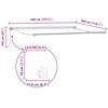 vidaXL Einziehbare Markise Creme 400 x 300 cm Polyester und Metall