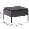 vidaXL 6-tlg. Garten-Lounge-Set mit Auflagen Poly Rattan Schwarz