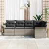 vidaXL Gartensofa-set mit Kissen 5 pcs Poly-Rattan