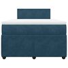 vidaXL Boxspringbett mit Matratze Blau 120x190 cm Samt