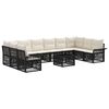 vidaXL Gartensofa-set 11 pcs Schwarz Poly-Rattan