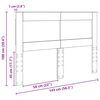 vidaXL Kopfteil mit Kopfteil Schwarz Eichen-Optik 140 cm Holzwerkstoff