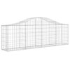 vidaXL Gabionen mit Hochbogen 3 Stk. 200x30x60/80 cm Verzinktes Eisen
