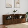 vidaXL Sideboard mit LED-Leuchten Braun Eichen-Optik 181,5x37x67 cm