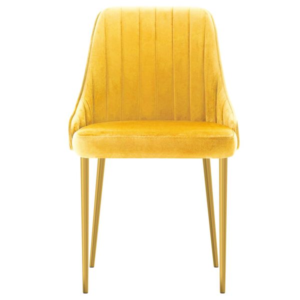 vidaXL Esszimmerst&uuml;hle 4 Stk. Gelb Samt
