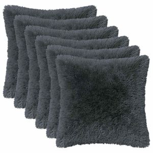vidaXL Kissen mit Kissen HEERLEN 2 Stk. Anthrazit PV Fleece