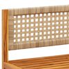 vidaXL Gartensofa mit Kissen 2-Sitzer Holz Akazie & Rattan
