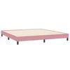 vidaXL Boxspringbett mit Matratze Rosa 200x210 cm Samt