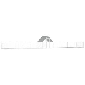 vidaXL H&uuml;hnerstall 14x2x2 m Verzinkter Stahl