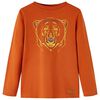 vidaXL Kinder-Langarmshirt Rostbraun 104