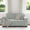 vidaXL 2-Sitzer-Sofa Hellgrau 120 cm Samt