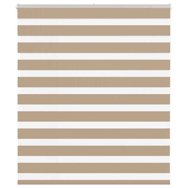 vidaXL Doppelrollo Sandbraun 120x100 cm Stoffbreite 115,9 cm Polyester