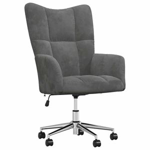 vidaXL Relaxsessel Dunkelgrau Samt