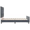 vidaXL Boxspringbett mit Kopfteil Dunkelgrau 160 x 200 cm Samt