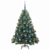 vidaXL K&uuml;nstlicher Weihnachtsbaum mit 150 LEDs Gr&uuml;n 150 cm PE und PVC