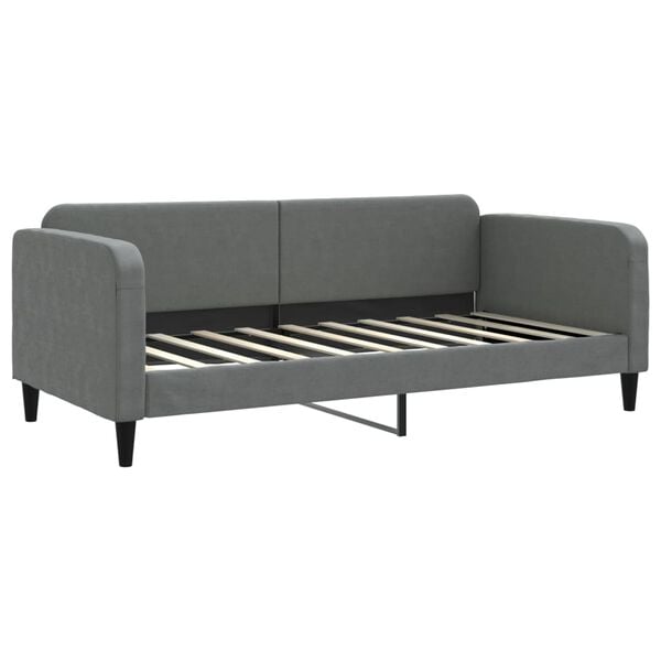 vidaXL Tagesbett Ausziehbar mit Schubladen Dunkelgrau 90x190 cm Stoff