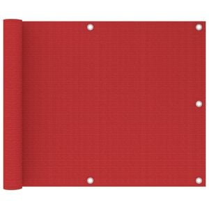 vidaXL Balkon-Sichtschutz Rot 75x600 cm HDPE