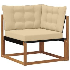 vidaXL Outdoor Ecksofa Massivholz Akazie Natur