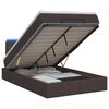 vidaXL Ottoman-Bett mit Matratze und LED Dunkelbraun 120 x 190 cm