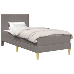vidaXL Bettrahmen Taupe 90 x 190 cm Polyester