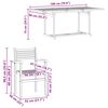 vidaXL Garten Essgruppe 7 pcs Braun Massivholz Teak