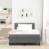vidaXL Boxspringbett mit Matratze Dunkelgrau 120 x 190 cm Stoff
