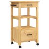 vidaXL K&uuml;chenwagen MONZA 48x40x88,5 cm Massivholz Kiefer