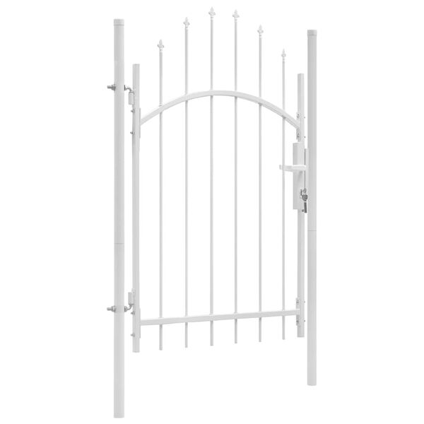 vidaXL Gartentor Woerden Stahl 1x2,25 m Wei&szlig;