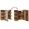 vidaXL Bad-Spiegelschrank Altholz-Optik 80x20,5x64 cm Holzwerkstoff