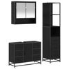 vidaXL Badezimmerm&ouml;bel-Set 3 stk. Schwarz Eichen-Optik