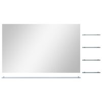 vidaXL Wandspiegel mit 5 Ablagen Silbern 100x60 cm