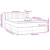 vidaXL Boxspringbett mit Matratze Hellgrau 160x220 cm Samt
