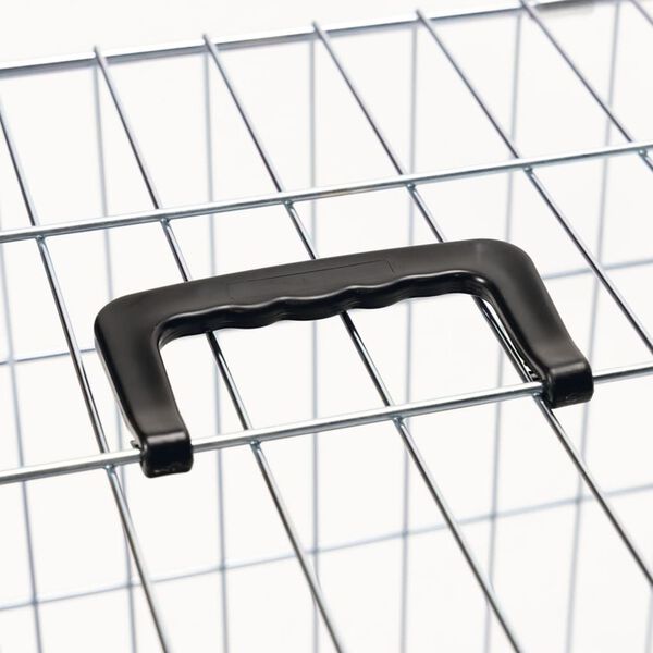 Karlie Hundek&auml;fig mit 2 T&uuml;ren 77x47x54 cm Silbern