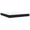 vidaXL Boxspringbett mit Matratze Schwarz 180x200 cm Samt