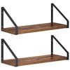 vidaXL Wandregale 2 stk. Altholz 40 x 16 x 15,5 cm