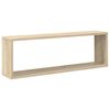 vidaXL W&uuml;rfelregale 6Stk. Wei&szlig; Sonoma-Eiche 80x15x26,5cm Holzwerkstoff