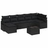 vidaXL Sofa Set 8 Stk. Schwarz Poly-Rattan