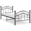 vidaXL Bett Schwarz Metall 100x200 cm