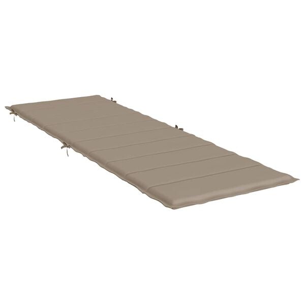 vidaXL Sonnenliegen-Auflage Taupe 186x58x4 cm Oxford-Gewebe